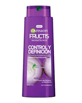Shampoo Garnier Fructis Control y Definición Rizos Poderosos 650ml