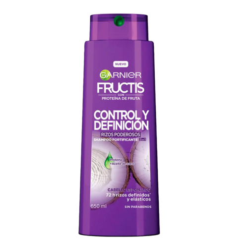 Shampoo Garnier Fructis Control y Definición Rizos Poderosos 650ml
